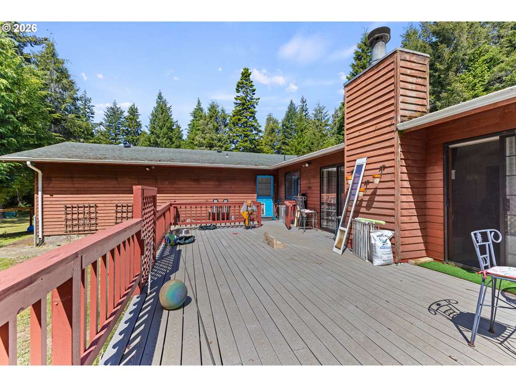 Property fence line and entry